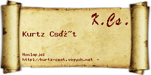 Kurtz Csát névjegykártya